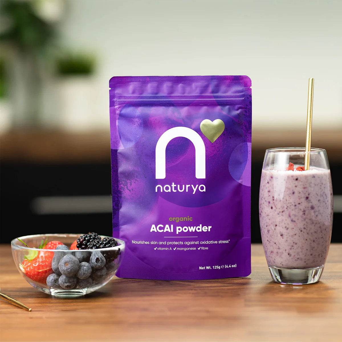 Naturya Organic Acai Powder - Amazonian Superfood (125g) - Foodexcart