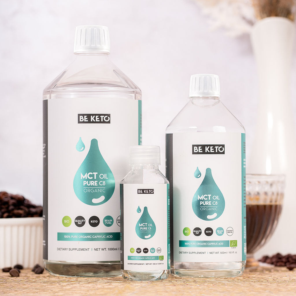 Certified Organic 100% C8 MCT Oil - For Rapid Energy Boost