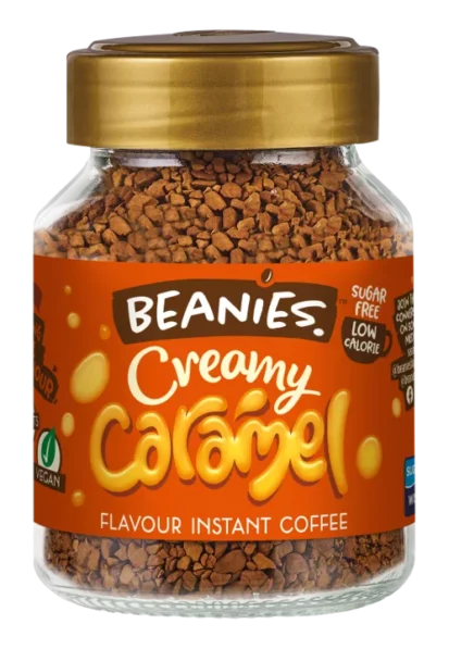 Beanies Creamy Caramel Flavoured Coffee (50gm) – Smooth Caramel Bliss in Every Sip