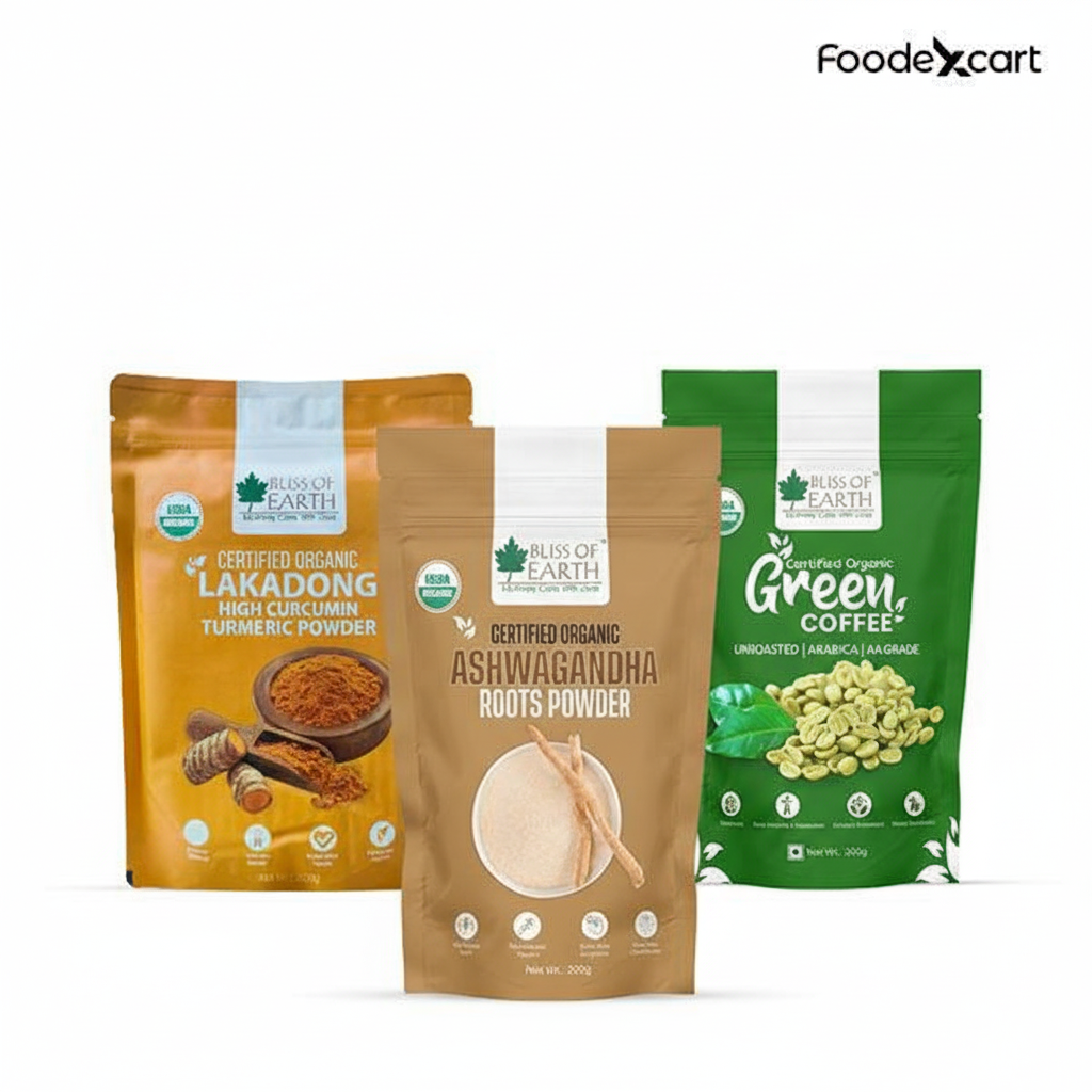 3 Superfoods Combo (Lakadong, Ashwagandha, Green Coffee)