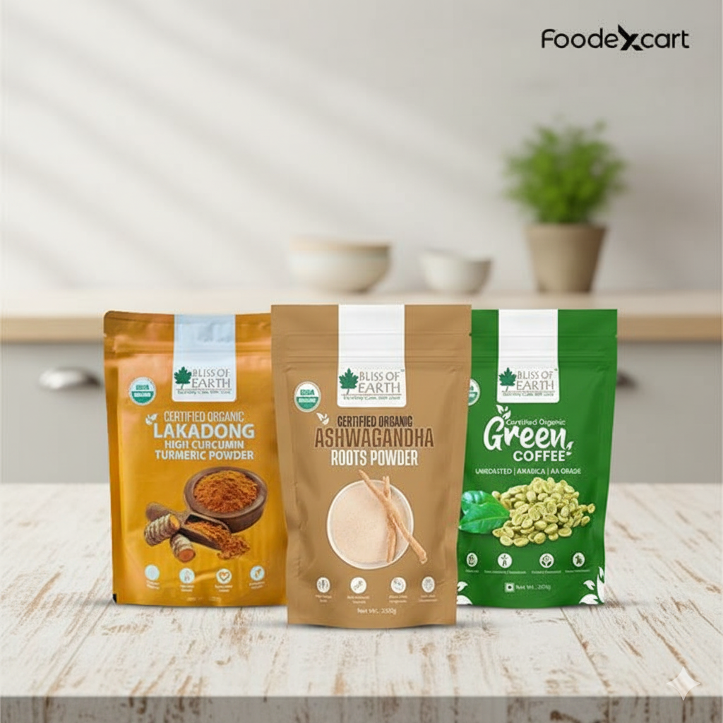 3 Superfoods Combo (Lakadong, Ashwagandha, Green Coffee)